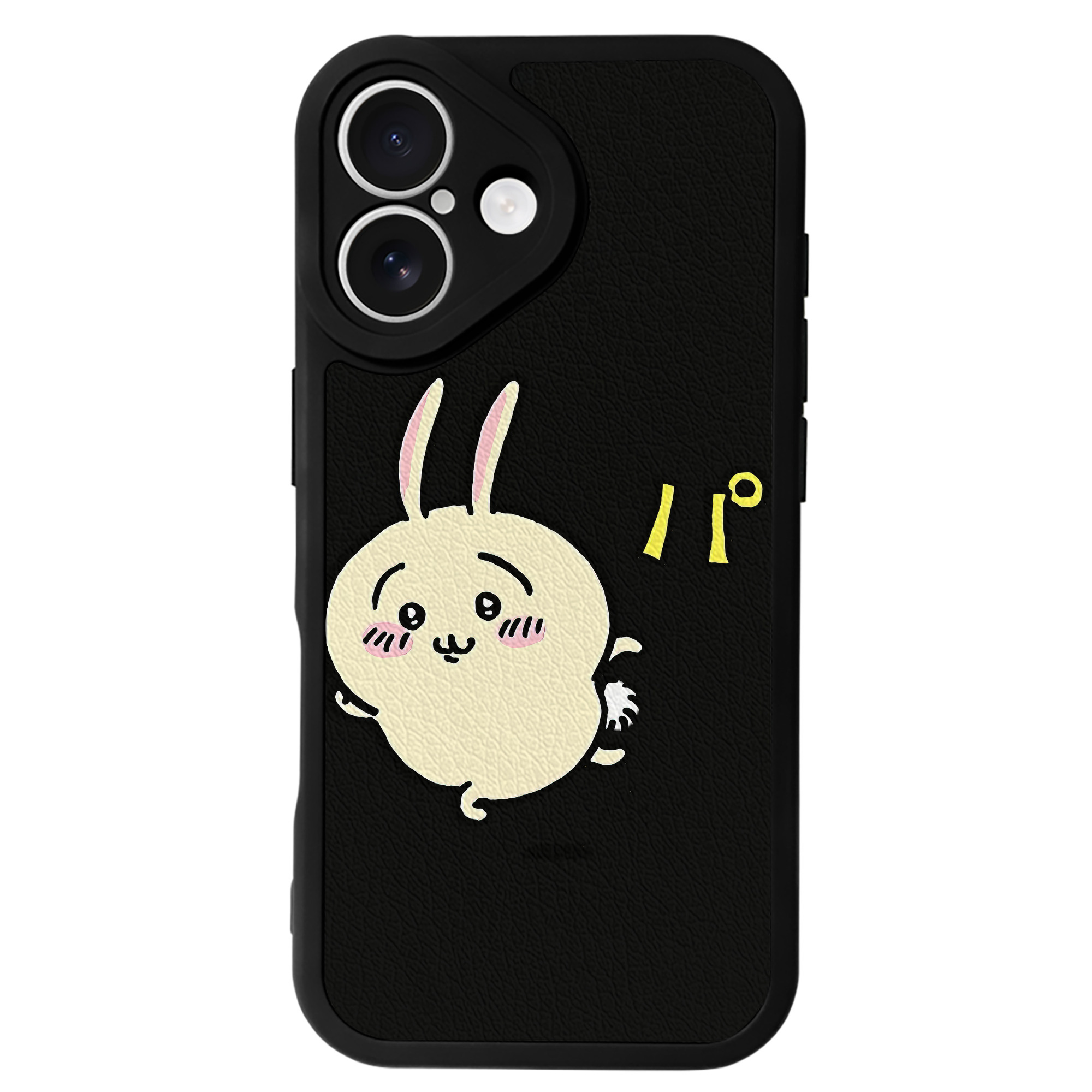 （画像用） ちいかわ うさぎ Chii-kawa usagi 【iPhone 16シリーズ対応】シリコンスマホケース（レザー調） 材質：シリコン